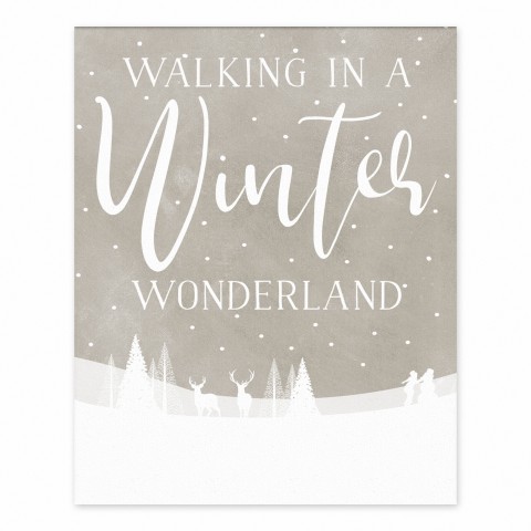 Walking In A Winter Wonderland 8x10 Tabletop Canvas