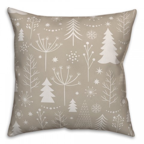 Winter Christmas Tree Pattern Pillow