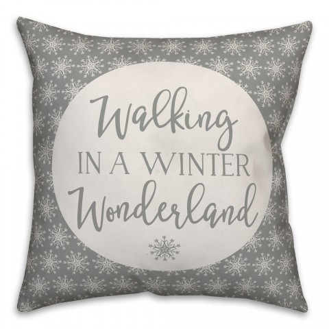 Walking In A Winter Wonderland Pillow