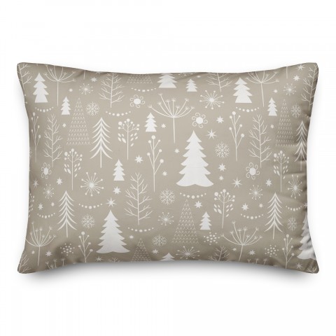 Winter Christmas Tree Pattern Pillow
