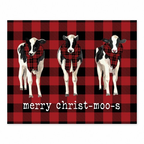 Merry Christ-Moos 8x10 Tabletop Canvas