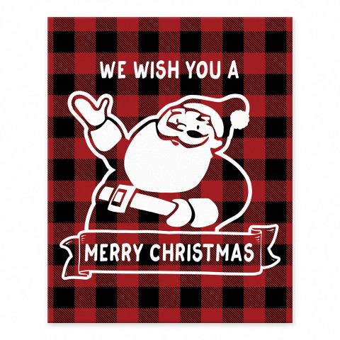 We Wish You A Merry Christmas 8x10 Tabletop Canvas