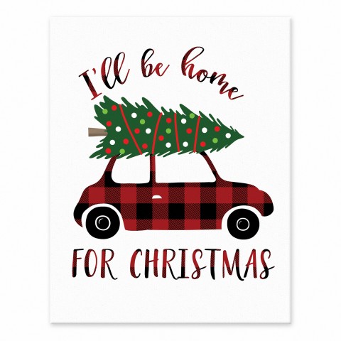 I'll Be Home For Christmas 11x14 Tabletop Canvas