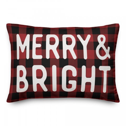 Plaid Merry & Bright Pillow