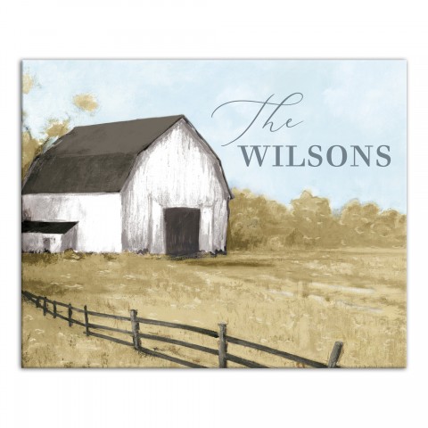 Rustic Painted Barn 16x20 Personalized Canvas Wall Art