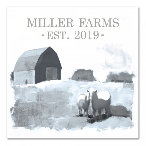Abstract Farm Animals 16x16 Personalized Canvas Wall Art