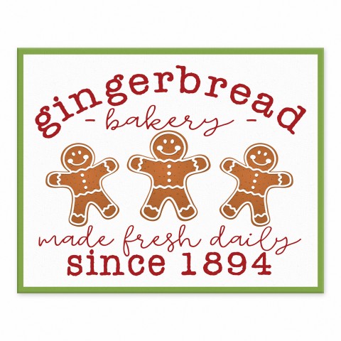 Gingerbread Blessings 8x10 Tabletop Canvas