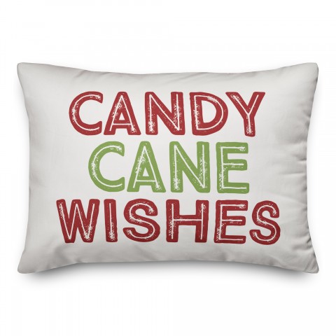Candy Cane Wishes Pillow