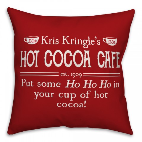 Kris Kringles Hot Cocoa Café Pillow