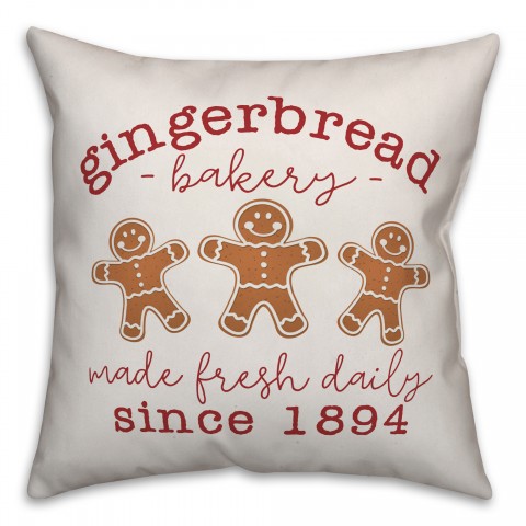 Gingerbread Bakery Pillow