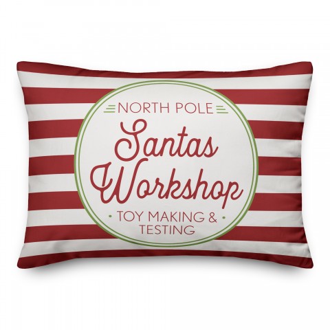 Santa's Workshop Pillow