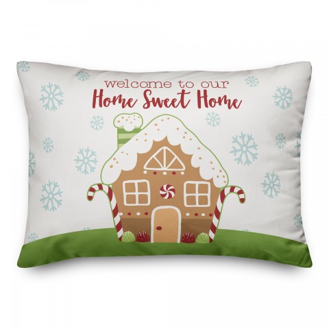 Home Sweet Gingerbread Home Pillow