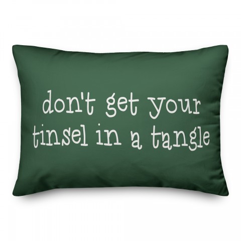 Don't Get Your Tinsel In A Tangle Pillow