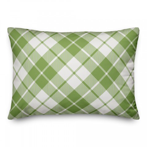 Green Plaid Pillow