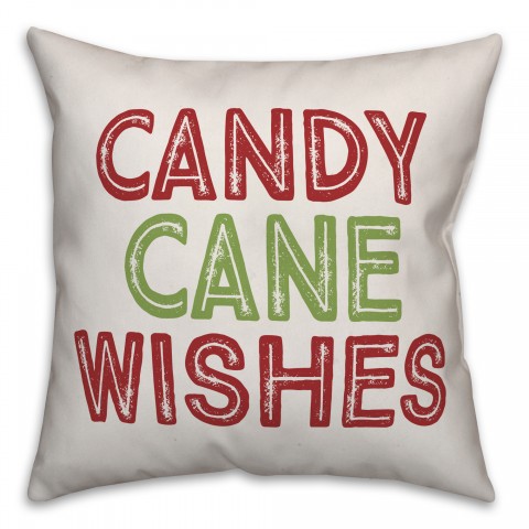 Candy Cane Wishes Pillow