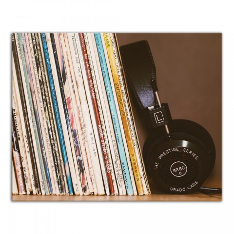 Vintage Vinyls 16x20 Canvas Wall Art