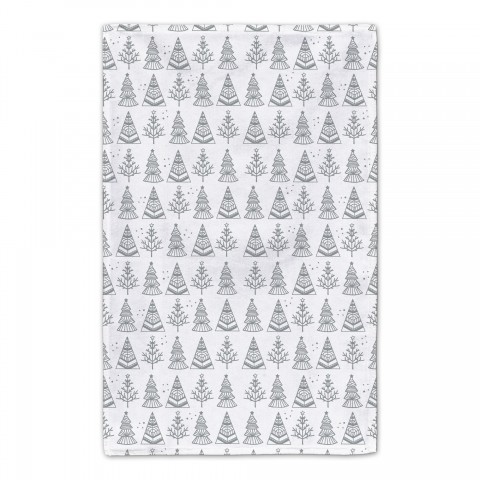 Christmas Tree Sketch - White 16x25 Towel