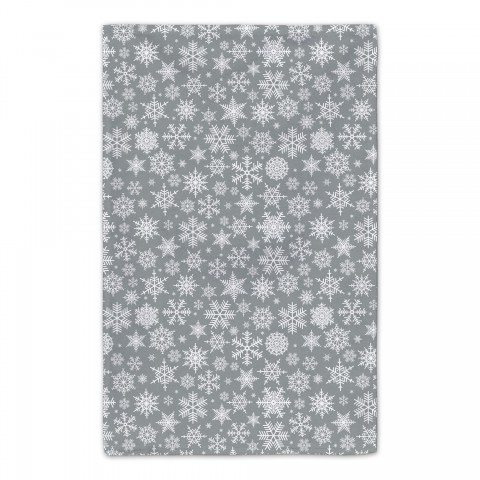 Snowflake Pattern - Gray 16x25 Towel