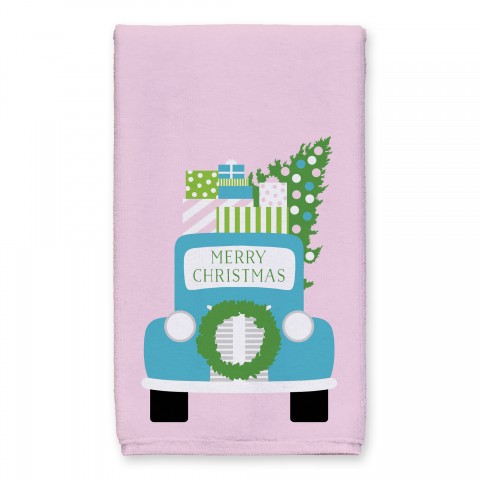 Merry Christmas Truck 16x25 Towel
