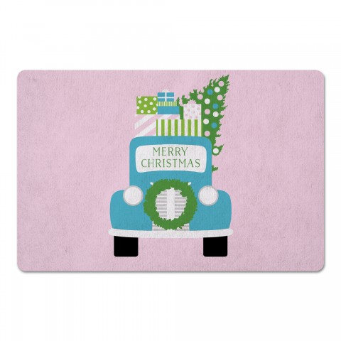 Merry Christmas Truck 27x18 Floor Mat