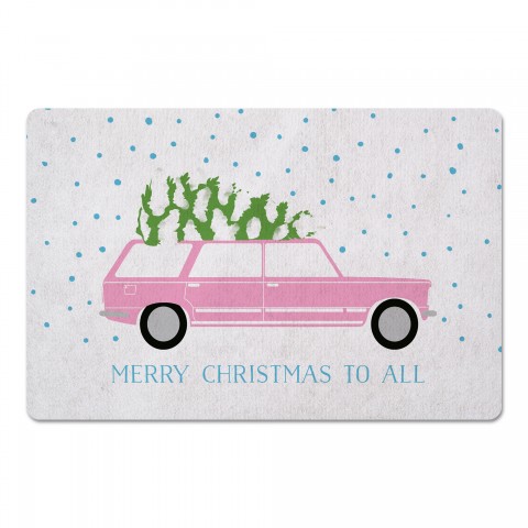 Pink Station Wagon 27x18 Floor Mat