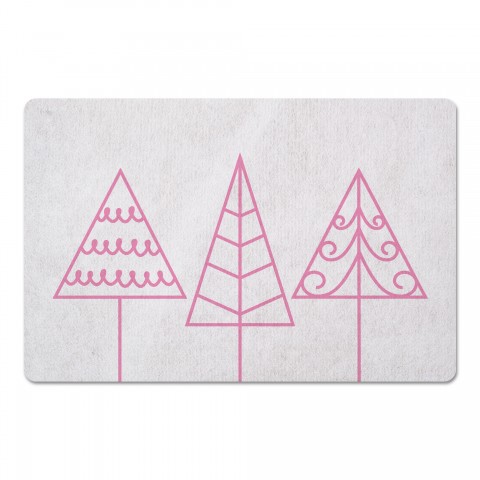 Pink Mod Trees 27x18 Floor Mat