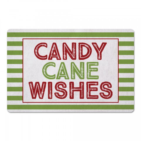 Candy Cane Wishes 27x18 Floor Mat