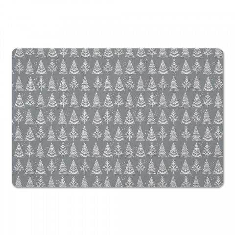 Christmas Tree Sketch - Gray 27x18 Floor Mat