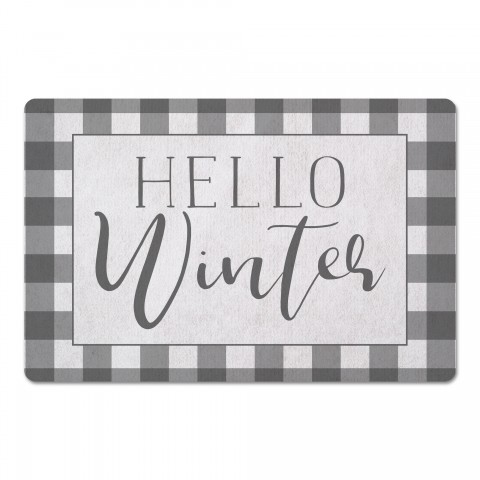 Hello Winter 27x18 Floor Mat