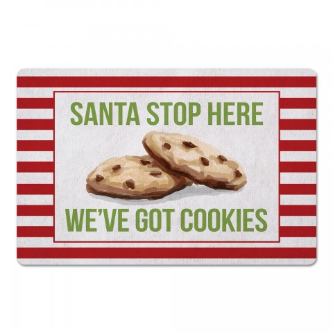Santa, We've Got Cookies 27x18 Floor Mat