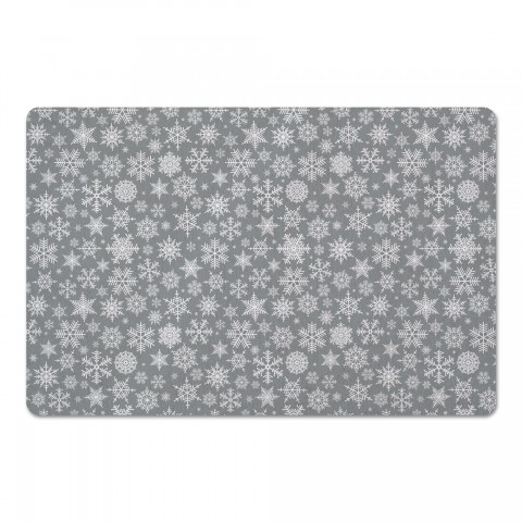 Snowflake Pattern - Gray 27x18 Floor Mat