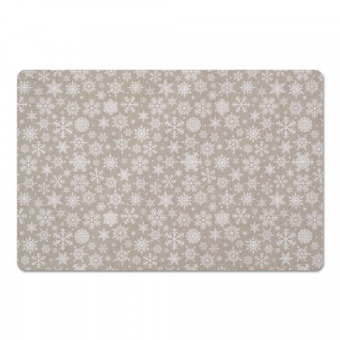 Snowflake Pattern - Tan 27x18 Floor Mat