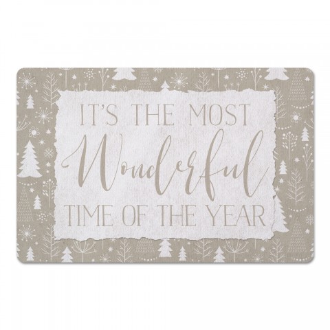 Most Wonderful Time - Tan 27x18 Floor Mat