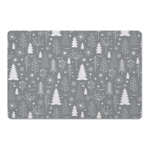 Winter Pattern - Gray 27x18 Floor Mat