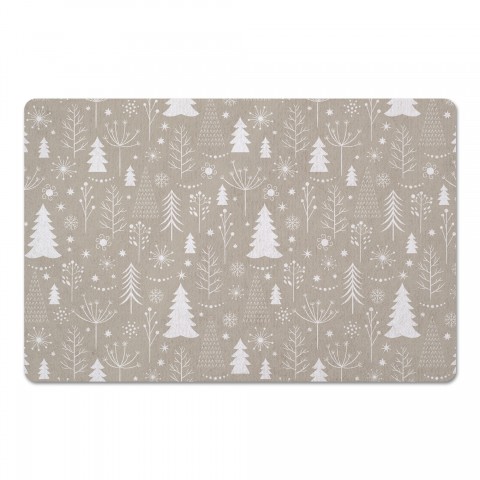 Winter Pattern - Tan 27x18 Floor Mat