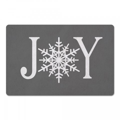 Joy Snowflake 27x18 Floor Mat
