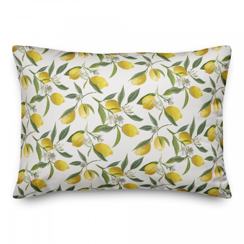 All Over Lemon Pattern 14x20 Personalized Indoor / Outdoor Pillow