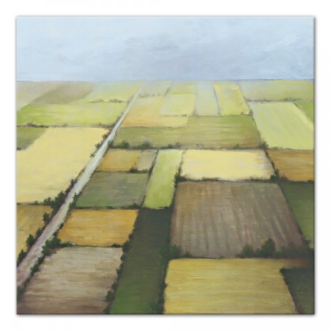 Painted Farmlands  24x24 Canvas Wall Art