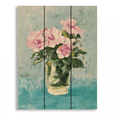 Pallet Wood Abstract Flowers 10.5x14 Pallet Wood Art