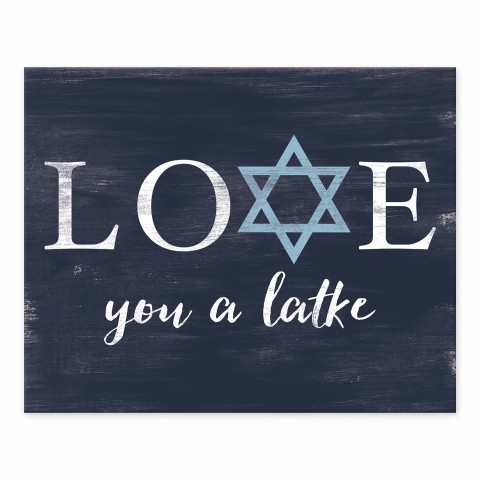 Love you a Latke 8x10 Tabletop Canvas