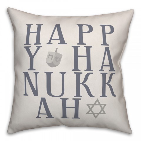 Happy Hanukkah Pillow