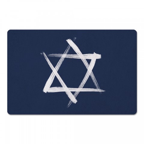 Brush Stroke Star of David 27x18 Floor Mat