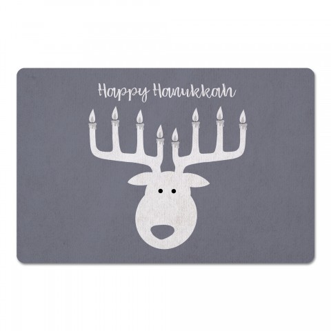 Deer Menorah 27x18 Floor Mat