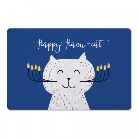 Happy Hanu-Cat 27x18 Floor Mat
