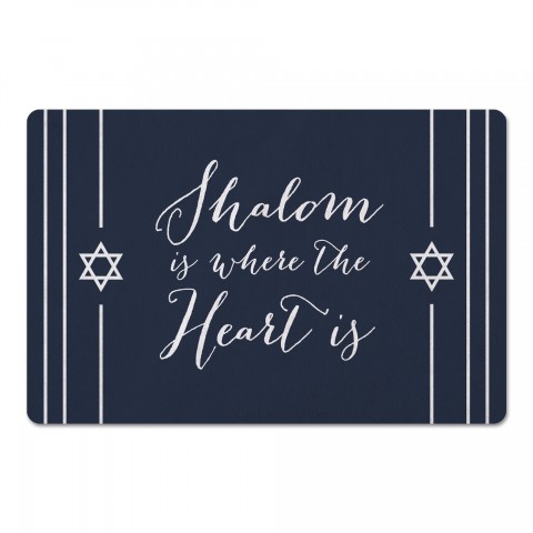 Shalom is where the Heart is 27x18 Floor Mat