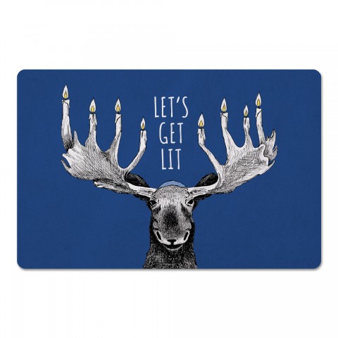 Let's Get Lit Moose 27x18 Floor Mat