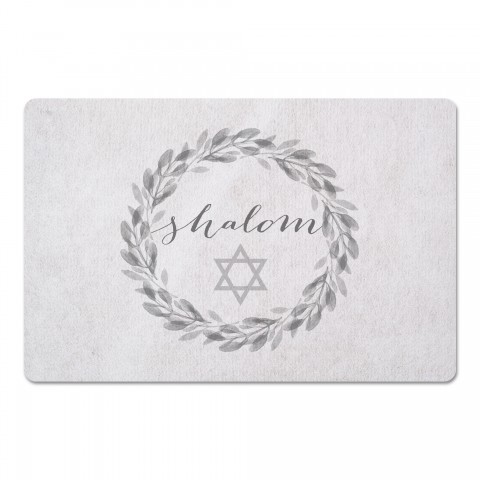 Shalom Wreath 27x18 Floor Mat