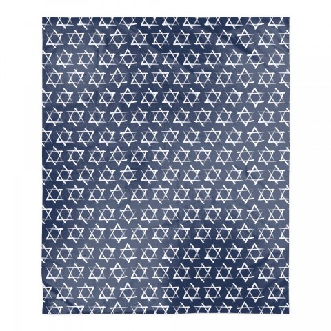 Brush Stroke Star of David 50x60 Sherpa Fleece Blanket