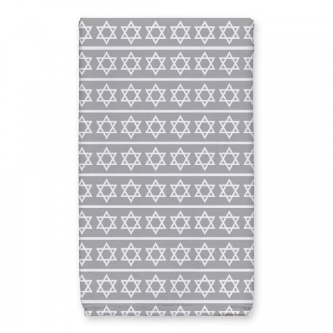 Gray Star of David Pattern 16x25 Towel