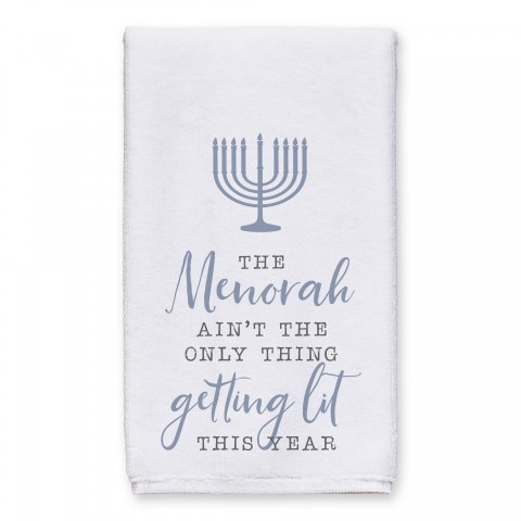 Menorah Getting Lit 16x25 Towel